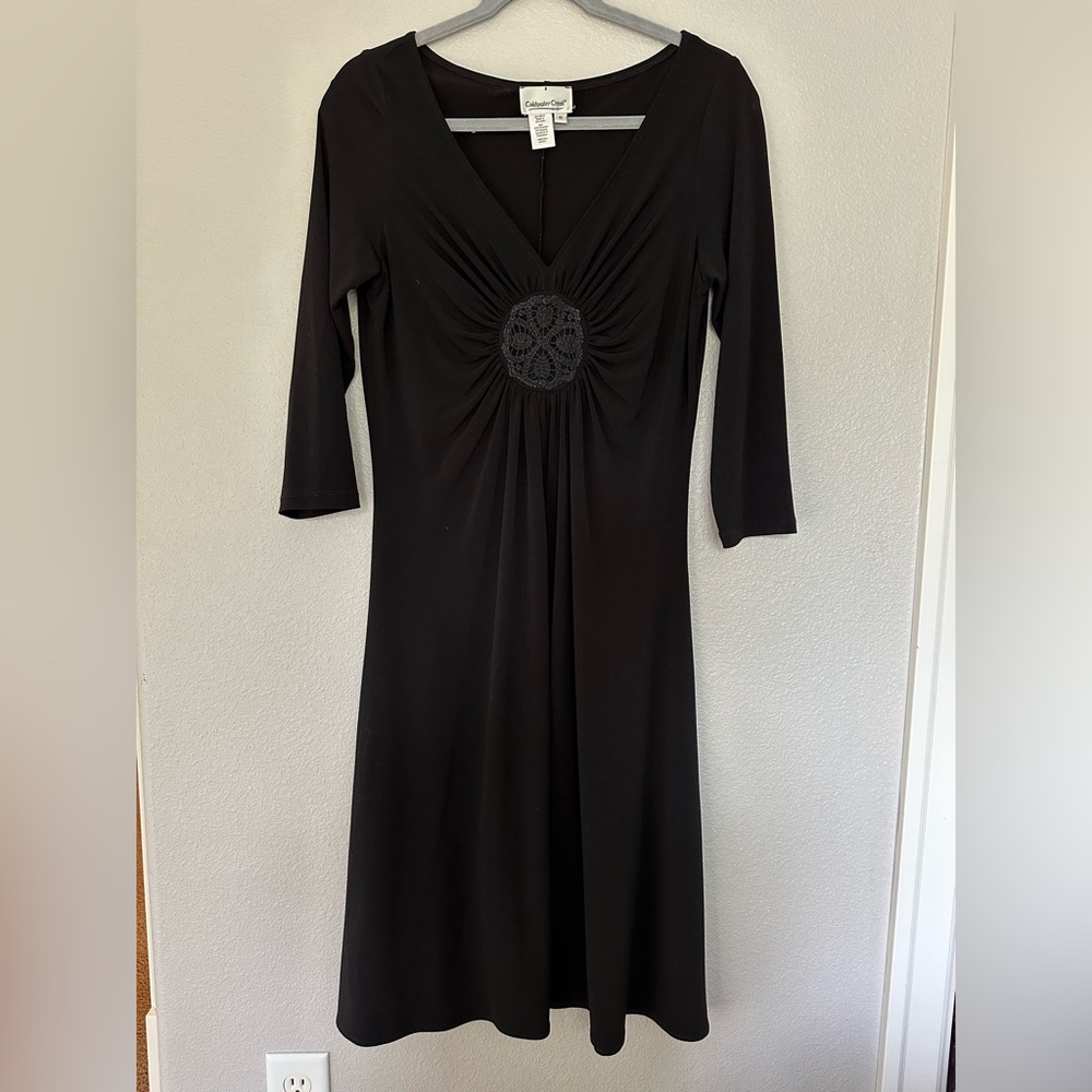 Cold water Creek vintage black swing dress